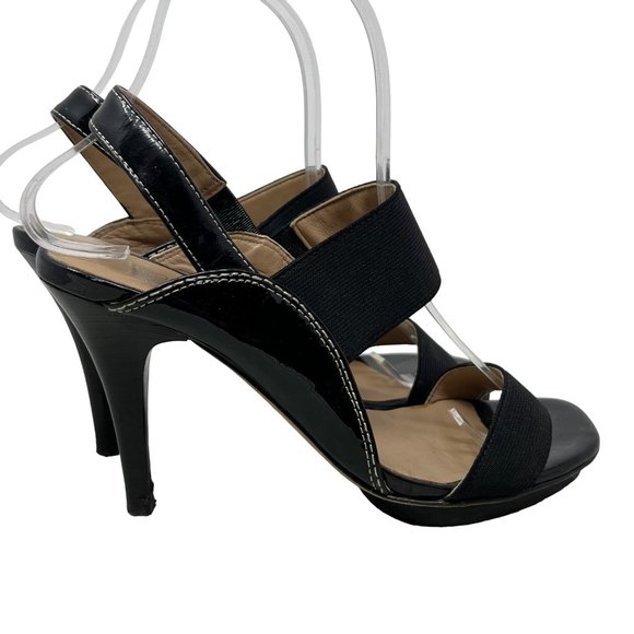 Donald J Pliner Nika High Heel Sandal Open Toe Slingback Black Women's 6.5 - Picture 1 of 12